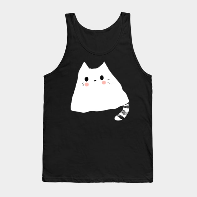 Spooky ghost cat Tank Top by Mayarart